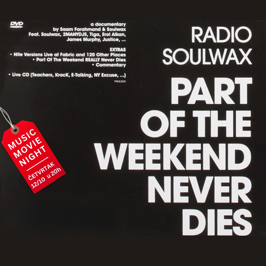 On Thursday from 20h, we watch an excellent music documentary about the Dewaele brothers and their performances with the band Soulwax and as the DJ duo 2manydj's. 🎥 The camera follows them on a world tour through 120 performances, and the film also features their friends and collaborators @lcdsoundsystem, @erolalkan @tiga, Justice, Busy P, So-Me, Peaches, Klaxons...